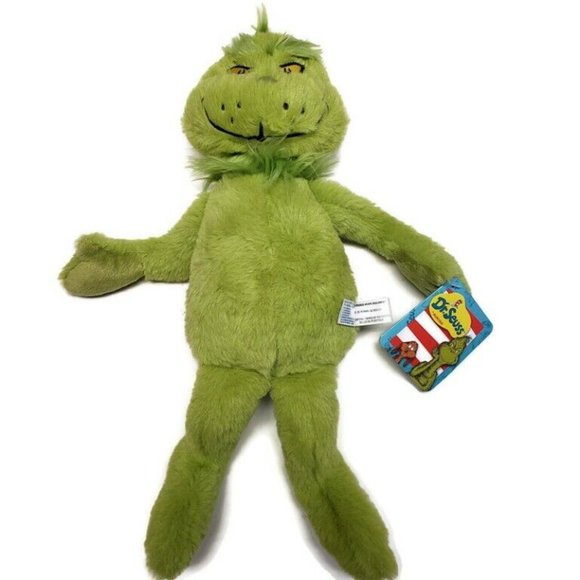Aurora Other - Dr Seuss 16" The GRINCH Plush Stuffed Animal 86671 Aurora Green Soft NWT